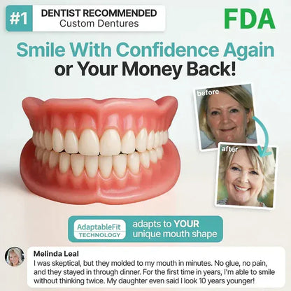 --Ends Today: 75% OFF! ⏰DarkFairy™ Medical Full Denture with Strong Suctiond Custom-Fit Full Functional Dentures🦷