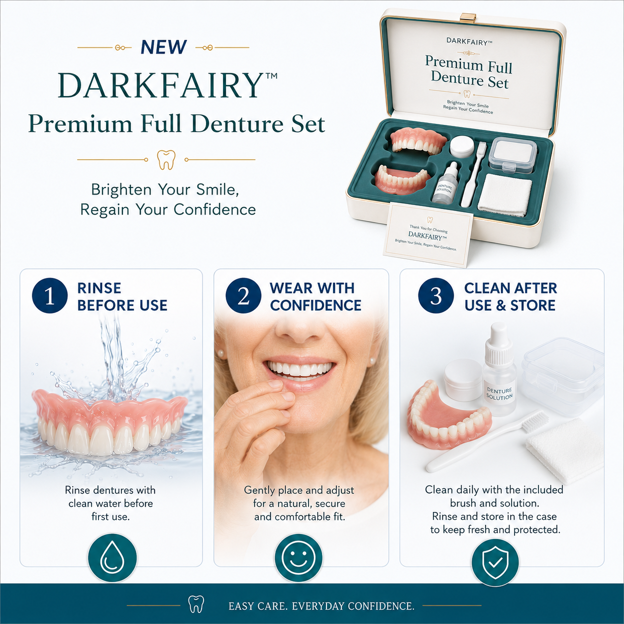 🔥 Custom-Fit Dentures — Designed for Comfort and a Natural-Looking Smile