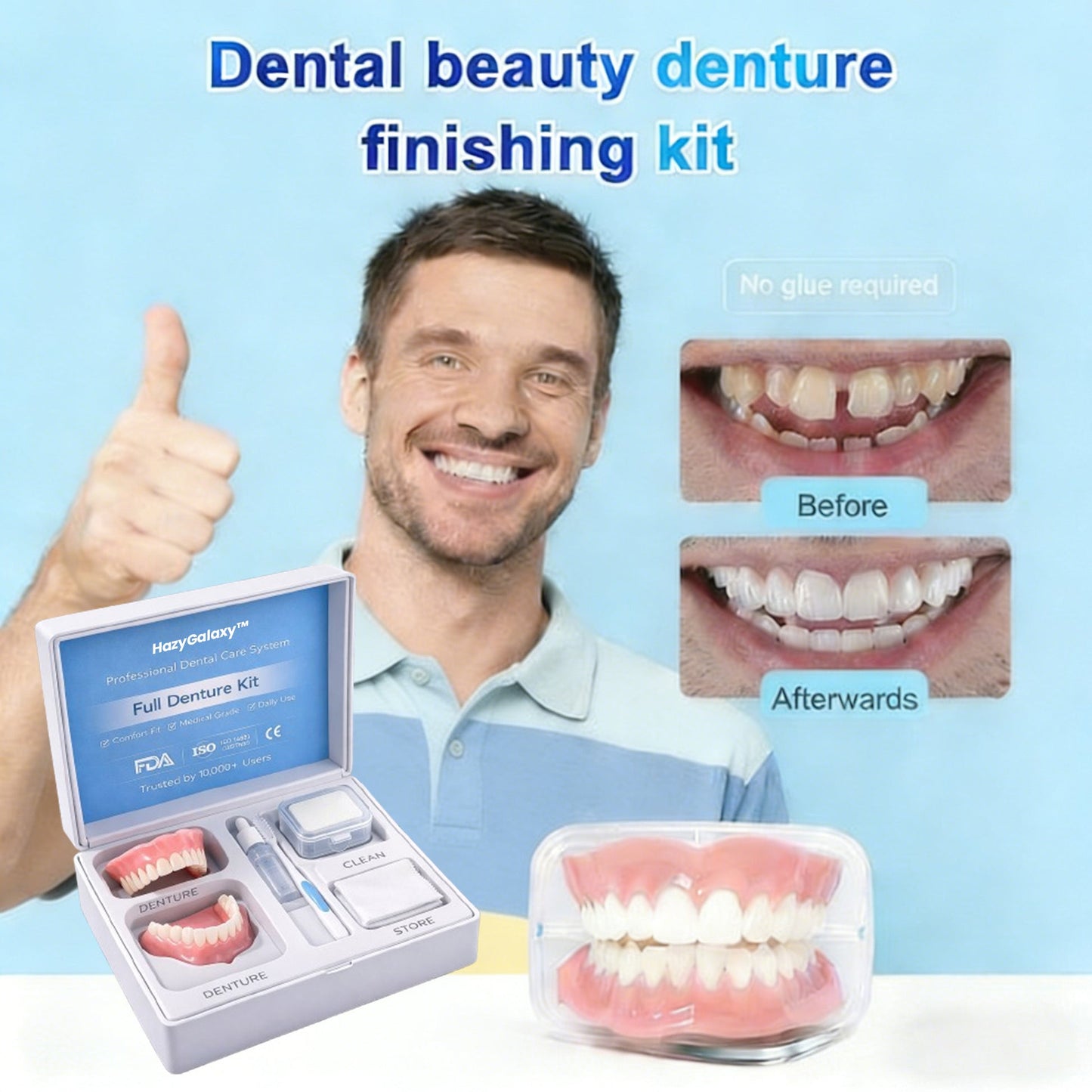 --🦷 HazyGalaxy™ Custom-Fit Dentures ⏰ ENDS TODAY   70% OFF | Smile with Confidence