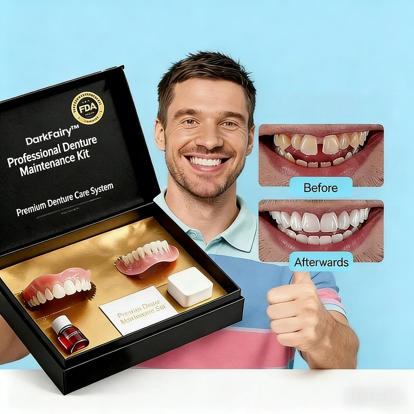 -Ends Today: 70% OFF!🦷DarkFairy™ Custom-Fit Full Functional Dentures Make you more confident